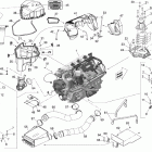 RXT iS 255, 1503 HO ETC Опора двигателя и глушитель воздухозаборника