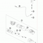 525 XC ATV CHASSIS Тормозной суппорт задний