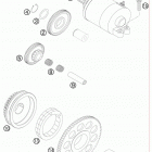 525 EXC ATV ENGINE Электрический стартер