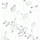 525 EXC ATV ENGINE Коленвал и поршень