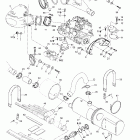 GTX DI, 5649/5659 Крепление двигателя и глушитель