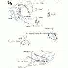 KFX700 (KSV700-C6F) Наклейки предупреждения