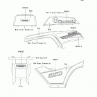 Bayou 250 (KLF250-A6F) Decals(red)(a6f)