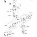 Mule 550 (KAF300-C7) Коленвал и поршни