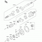 Mule 3010 Diesel 4X4 (KAF950-B1) Карданный вал - задний
