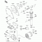 Mule 550 (KAF300-C5) Масляный и водяной насос. фильтр масленый