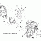 R10VH76AW/AO/AB RANGER RZR Drive train, gearcase, carrier mounting