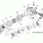 R10XH76AA RANGER RZR 4 800 EFI Drive train, front gearcase internals (built 3 / 05 / 10...