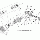R10VH76AW/AO/AB RANGER RZR Drive train, front gearcase internal components