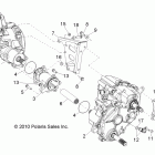 R10XH76AA RANGER RZR 4 800 EFI Drive train, gearcase, carrier mounting (built 5 / 17 / ...