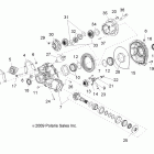 R11XY76FX RANGER RZR 4 INTL Drive train, gearcase, differential, internal components