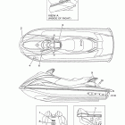VX1100CH/VX1100H Наклейки предупреждения