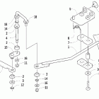 400 4x4 Man Front drive shift linkage assembly