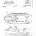 WAVE RUNNER GP1200R - GP1200ACA Наклейки предупреждения
