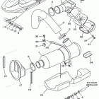 WAVE RUNNER GP1200 - GP1200X Выхлопная система 2