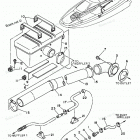WAVE RUNNER III - WRA700V Выхлопная система 2