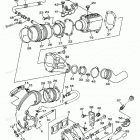 WAVE RUNNER GP760 - GP760V Выхлопная система 1