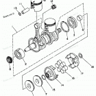 WAVE RUNNER III - WRA650U Коленвал,поршни