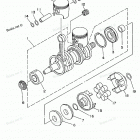 WAVE RAIDER 700 - RA700BU Коленчатый вал и Поршень