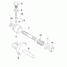 400 500 Manual Secondary gear shift assembly (500)