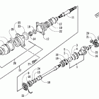 400 500 Manual Secondary drive assembly (4x4)