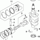 J15RL4SNF 4-Stroke, Tiller,  Rope, Carburetor, White, 20 Коленчатый вал , поршни