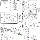 J25TESIS elec start, tiller, 15 in shaft Редуктор