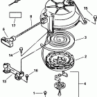 J5RLSIM Rope Start, Tiller, 20 IN. shaft Ручной стартер