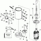 J135PLSIF elec start, TNT, 20 in shaft Стартер