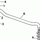 J40RSSM Rope Start, Tiller, 15 IN. shaft Комплект Тяги рулевого механизма