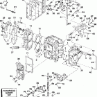 J25TELSSD Elec. Start, Tiller, 20 IN. shaft Цилиндр & Картер