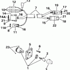 J40RSSM Rope Start, Tiller, 15 IN. shaft Переключатель и кабель - 40 сил только