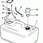J25TELEEE Топливный бак- 6 gallon