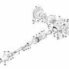 400 2x4 Rear bevel gear assembly