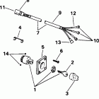 E40ELEOD Ignition switch & cable - 40te, 40ttl