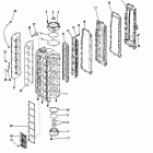 115 (6 CYL.) 7208848 AND UP End cap, manifold and exhaust covers