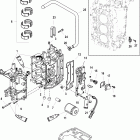 40 Carb (3 CYL.)(4-STROKE) 1C018826 & Up Блок цилиндров