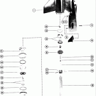 115 (6 CYL.) 5314656 THRU 5600966 Корпус редуктора, вал гребного винта