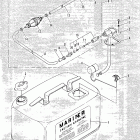 60 (2 CYL.) 675-304181 AND UP Fuel tank and fuel line assembly