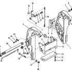55 (3 CYL.) 0D000750 THRU 0G290584 Transom bracket (50 / 60)(s / n: 0d182000 and up)