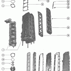 140 5443030 AND UP End cap, manifold and exhaust covers