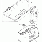20C (THRU PROP. EXHAUST) 6A9-000101 THRU 010111 Fuel tank and fuel line assembly