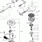 3 0A855097 THRU 0G710612 Recoil and ignition components (breaker point ignition)