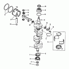 100 (4 CYL.) 0B209468 THRU 0D283221 Коленчатый вал, поршни и шатуны (646-818846)