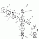 50 (3 CYL.) 1B000001 & Up Crankshaft, pistons and connection rods