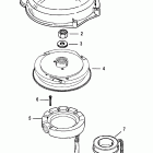 50 (3 CYL.) 1B000001 & Up Flywheel and stator(electric)