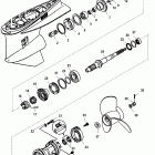 225 EFI (4-STROKE) 0T653945 & Up Корпус редуктора, вал гребного винта - обратное  вращени...