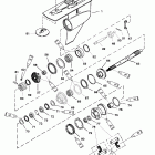 200 (DFI) 0G590000 THRU 0G760299 Корпус редуктора, вал гребного винта - обратное вращение