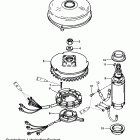 90 (3 CYL.) 0D283222 THRU 0G760299 Flywheel and starter motor (usa-0g437999 / bel-9926999 &...