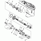 100 (4 CYL.) 0B209468 THRU 0D283221 Корпус редуктора, вал гребного винта
